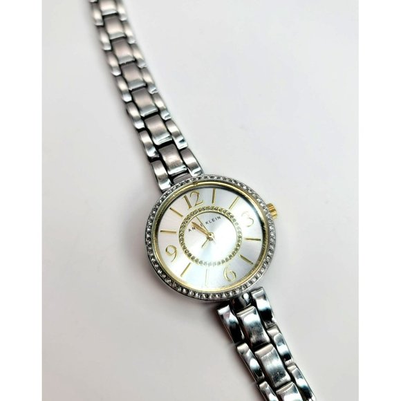 Anne Klein Watch Swarovski Crystal Silver Tone Fashion Rhinestone Womans VL801 - Picture 3 of 6